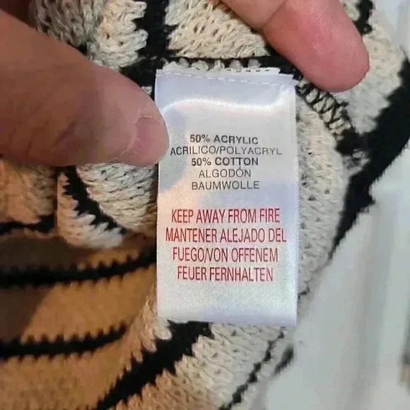 River Island Cardigan Lady Jacket stripes lace pearl 3/4 Sleeve 12 - Picture 8 of 9